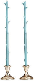 Stick Candles Hickory Casting Beeswax Pair - Rustic 18in Elegance