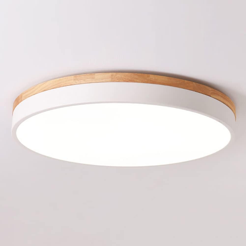 Dimmable Wood LED Flush Mount Ceiling Light for Modern Spaces