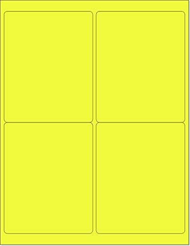 Neon Color High Light Fluorescent Labels for Laser & Inkjet Printers