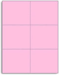 Laser Printer Blank Perforated Cards 6 up per Page - Pink 6000 Pack