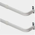 Adjustable Curtain Rod Single Standard 48ft-84ft - Heavy Duty White