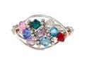 Mother's Sterling Silver Birthstone Ring - Personalized 9-Stone
