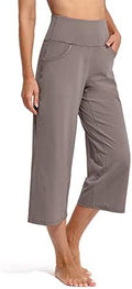 Wide Leg Yoga Capri Pants for Women - Comfortable Cropped Fit