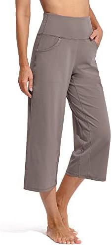 Promover Capri Pants for Women: Comfortable Wide Leg Yoga Wear