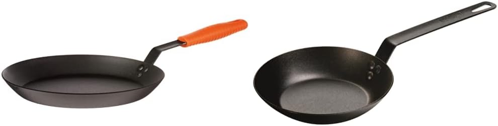 Lodge Carbon Steel Skillet Set: 12in and 8in for All Cooking Needs