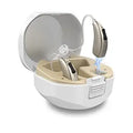 Rechargeable Hearing Aids for Seniors (Silver) - Noise Cancelling BTE