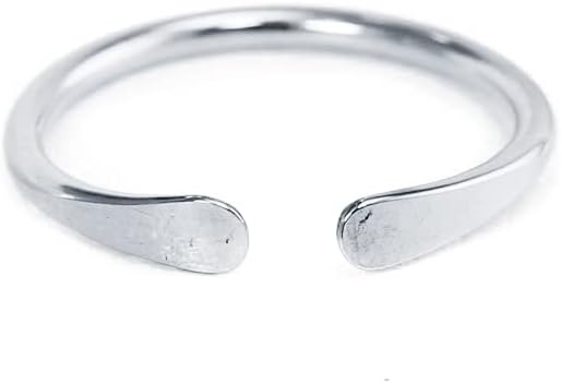 Smooth Hammered Gold Horseshoe Ring for Knuckle or Midi Wear