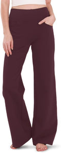 Comfortable Cotton Yoga Trousers for Women in Wide Leg Style