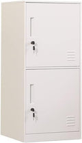 2 Door Metal Vertical Storage Locker for Kids Bedroom - Stackable