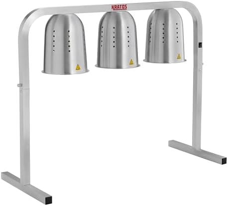 Kratos Bulb Warmer: Efficient Three Bulb Heat Lamp for Food