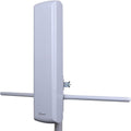 Flat Panel Outdoor HDTV Antenna with VHF Rods - 60 Mile Range
