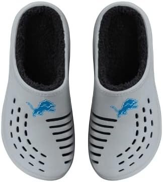 FOCO Men's NFL Sherpa Lined Big Logo Clog for Ultimate Comfort