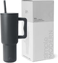 40 oz Trek Tumbler with Handle and Straw Lid - Graphite Pack of 12