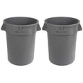 32 Gallon Heavy Duty Round Trash Can 2-Pack - Commercial Grade