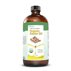 100% Pure Organic Castor Oil for Skin, Hair & Eyebrow Growth
