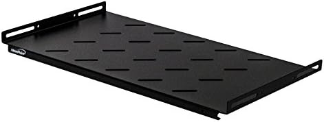 Navepoint 1U 19-Inch Fixed IT Network Cabinet Shelf Vented Black