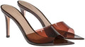 Women's Clear Pointed Open Toe Stiletto Slide Sandals - Sleek