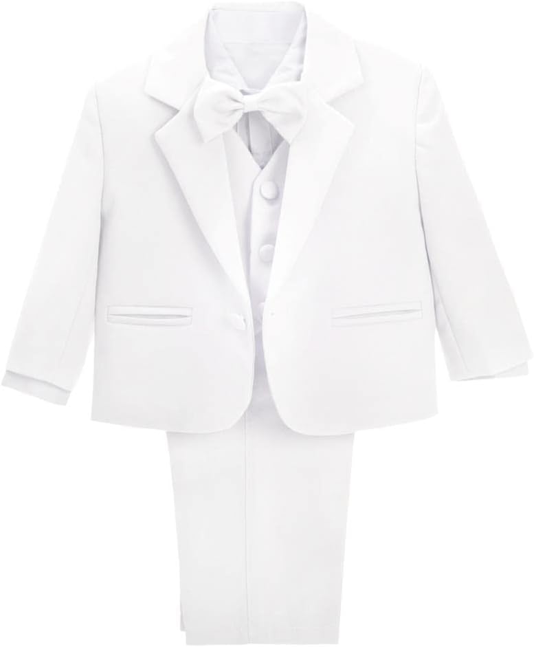 Dressy Daisy Baby Toddler Boy 5 Pcs Formal Tuxedo Suit Set
