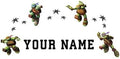 Premium Personalized Wall Decal for Kids Room Decor - TMNT Peel