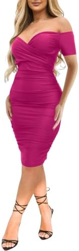 Ekaliy Women's Sexy Off The Shoulder Midi Dress for Every Occasion