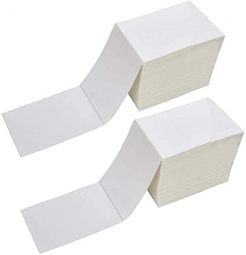 Immuson Fanfold 4x6 Shipping Labels - 2000 Labels, Easy Printing for Zebra Printer