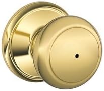 Schlage F40AND605 Andover Door Knob for Bed & Bath Privacy