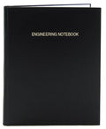 BookFactory Black Engineering Notebook - 168 Pages (Quarter Grid)