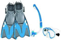 Mask Fin Snorkel Set - Travel Size Snorkeling Gear for Adults