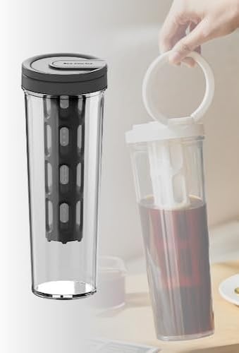 Portable 35oz Cold Brew Tumbler - 350-Mesh Filter - Dark Grey