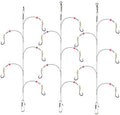 Fishing Hook with Leader 3-Pack - 7 Strand Nylon Coated Wire Rig