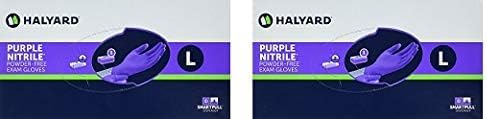 HALYARD Purple Nitrile Exam Gloves - Large (200 Ct) | Reliable Protection