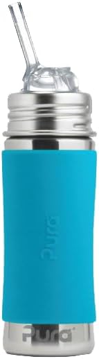 Pura Kiki 11oz Stainless Steel Straw Bottle for Kids & Toddlers