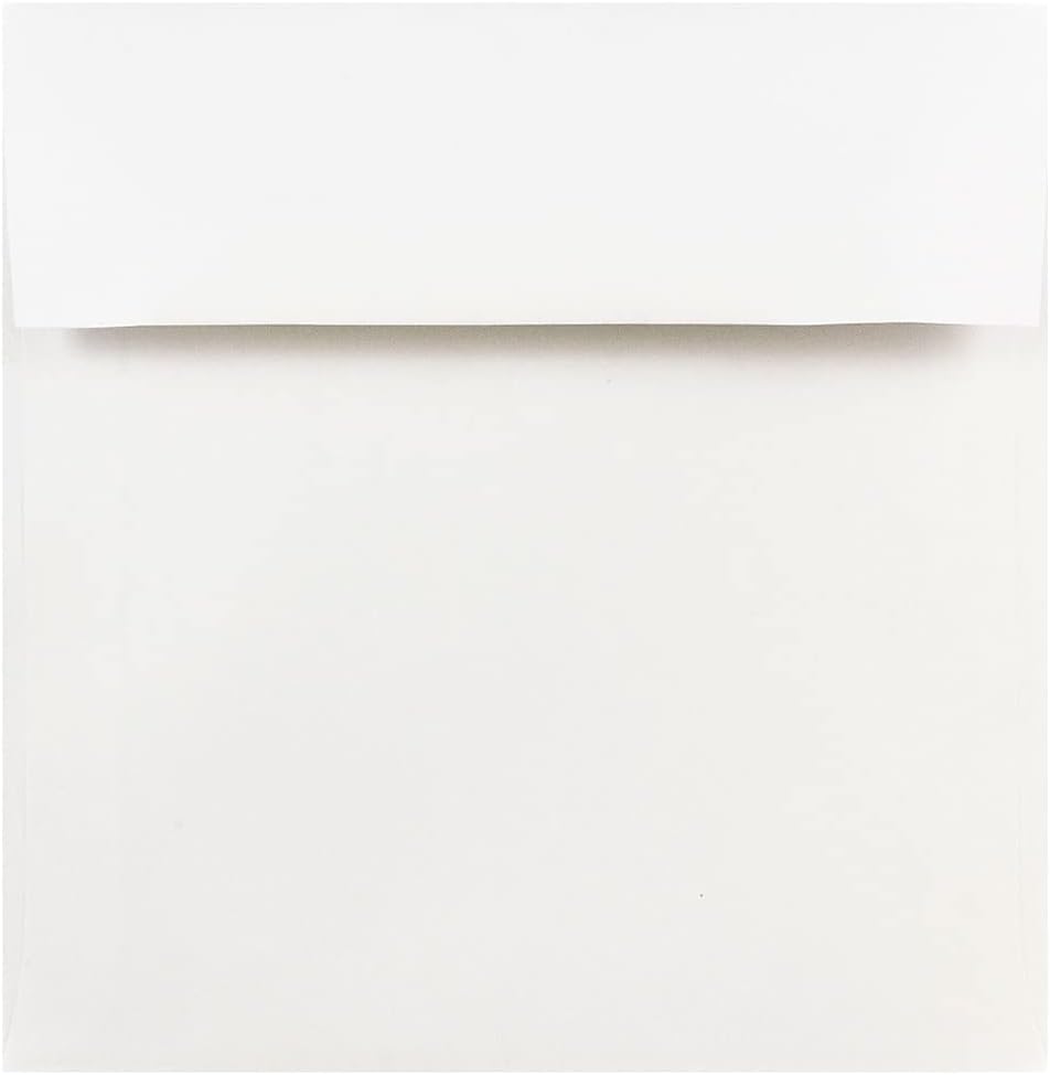 JAM PAPER 8 x 8 Square Invitation Envelopes - Bulk 250 Pack