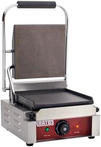 Kratos Commercial Panini Grill - 9x9 Smooth Plates