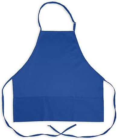 KNG Pack Of 60 Royal Blue Adjustable Bib Apron With Pockets