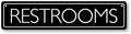 Grafken GRX1281 Aluminum Restroom Sign - Medium 18 in x 4 in