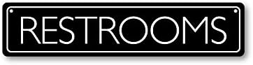 Grafken GRX1281 Aluminum Restroom Sign - Medium 18 in x 4 in
