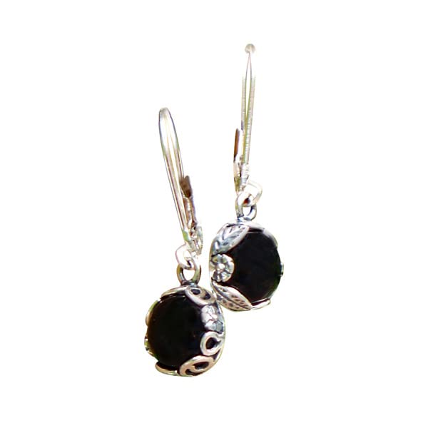 Handmade Vintage White Leverback Botanicals Earrings for Women