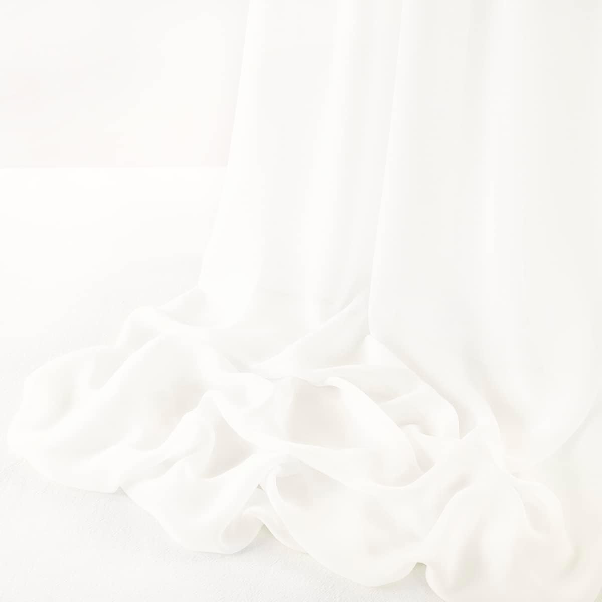 MLMW Ivory Chiffon Fabric for Wedding Arch Draping and Decor