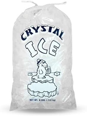 8 LB Ice Bags with Drawstring for Home, Party, or Camping