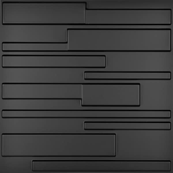 Art3d 19.7x19.7 Wall Panels - Premium Black PVC for Home Decor