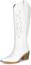 Knee High Cowboy Cowgirl Boots for Women with Unique Embroidery