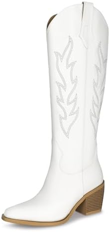 Knee High Cowboy Cowgirl Boots for Women with Unique Embroidery