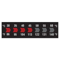 Digi-Sense Reversible 7-Point Horizontal Temperature Label - Easy Read