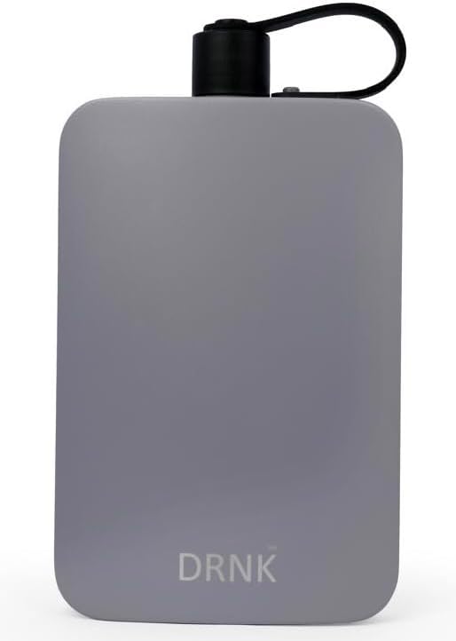DRNK Steel Flat Water Bottle - Slimmest 17oz Leak Proof Design