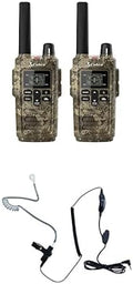 Cobra RX380TTC Walkie Talkies with Surveillance Headsets Set
