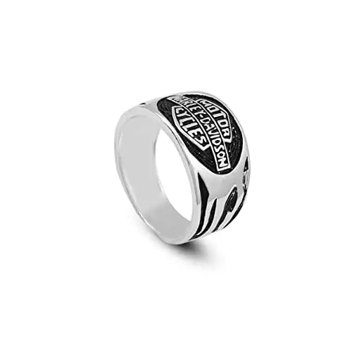 Harley Davidson Fidget Ring for Men in 925 Sterling Silver