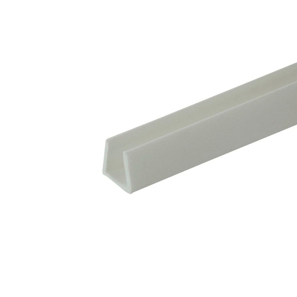 Outwater Plastics White 1/4ft' Styrene U-Channel for Edging