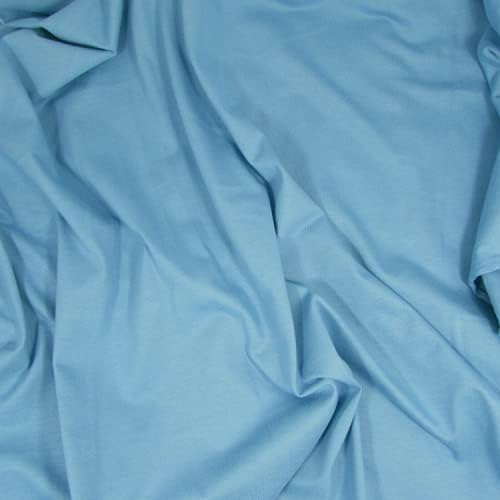 Organic Cotton Jersey Fabric - Baby Blue - 5 Yards of Softness