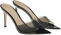Clear Pointed Open Toe Stiletto Slide Sandals - Sexy Transparent Heels